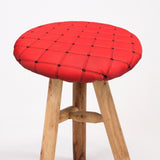 Maxbell Round Bar Stool Cover Soft AntiSlip Fashion Slipcover for Office Chairs Home Red