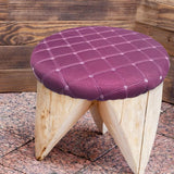 Maxbell Round Bar Stool Cover Soft AntiSlip Fashion Slipcover for Office Chairs Home Purple