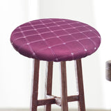 Maxbell Round Bar Stool Cover Soft AntiSlip Fashion Slipcover for Office Chairs Home Purple