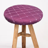 Maxbell Round Bar Stool Cover Soft AntiSlip Fashion Slipcover for Office Chairs Home Purple