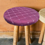 Maxbell Round Bar Stool Cover Soft AntiSlip Fashion Slipcover for Office Chairs Home Purple