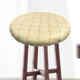 Maxbell Round Bar Stool Cover Soft AntiSlip Fashion Slipcover for Office Chairs Home Beige