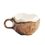 Maxbell Milk Mug Drinkware Water Cup Coconut Shaped Coffee Mug for Coffee Latte Cafe