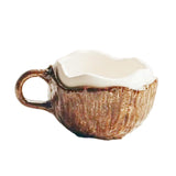Maxbell Milk Mug Drinkware Water Cup Coconut Shaped Coffee Mug for Coffee Latte Cafe
