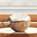 Maxbell Milk Mug Drinkware Water Cup Coconut Shaped Coffee Mug for Coffee Latte Cafe