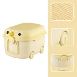 Maxbell Toy Storage Box Nursery Cute Organizer Bin with Handle for Puzzles Toys Book M Yellow 1PC