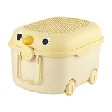 Maxbell Toy Storage Box Nursery Cute Organizer Bin with Handle for Puzzles Toys Book L Yellow 1PC