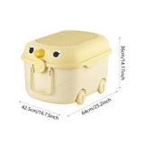 Maxbell Toy Storage Box Nursery Cute Organizer Bin with Handle for Puzzles Toys Book XL Yellow 1PC