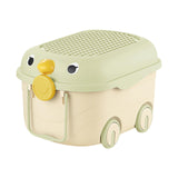 Maxbell Toy Storage Box Nursery Cute Organizer Bin with Handle for Puzzles Toys Book M Green 1PC