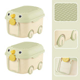 Maxbell Toy Storage Box Nursery Cute Organizer Bin with Handle for Puzzles Toys Book M Green 2PCS