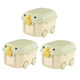 Maxbell Toy Storage Box Nursery Cute Organizer Bin with Handle for Puzzles Toys Book M Green 3PCS