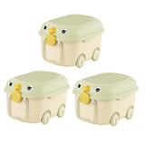 Maxbell Toy Storage Box Nursery Cute Organizer Bin with Handle for Puzzles Toys Book M Green 3PCS