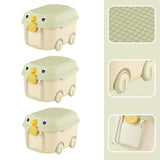 Maxbell Toy Storage Box Nursery Cute Organizer Bin with Handle for Puzzles Toys Book M Green 3PCS