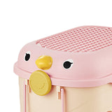 Maxbell Toy Storage Box Nursery Cute Organizer Bin with Handle for Puzzles Toys Book M Pink 1PC