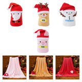 Maxbell Throw Blanket Warm Cartoon Christmas Winter Blankets Decorative Wrap Blanket Santa Claus