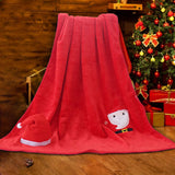 Maxbell Throw Blanket Warm Cartoon Christmas Winter Blankets Decorative Wrap Blanket Santa Claus