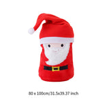 Maxbell Throw Blanket Warm Cartoon Christmas Winter Blankets Decorative Wrap Blanket Santa Claus