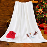 Maxbell Throw Blanket Warm Cartoon Christmas Winter Blankets Decorative Wrap Blanket Snowman