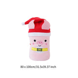 Maxbell Throw Blanket Warm Cartoon Christmas Winter Blankets Decorative Wrap Blanket Piggy