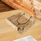 Maxbell Water Hyacinth Napkin Holder Tissue Paper Holder for Kitchen Desk Countertop 19cmx19cmx5cm
