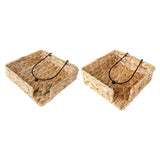 Maxbell Water Hyacinth Napkin Holder Tissue Paper Holder for Kitchen Desk Countertop 19cmx19cmx5cm