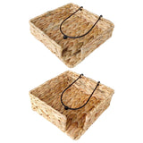 Maxbell Water Hyacinth Napkin Holder Tissue Paper Holder for Kitchen Desk Countertop 19cmx19cmx5cm