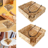 Maxbell Water Hyacinth Napkin Holder Tissue Paper Holder for Kitchen Desk Countertop 19cmx19cmx5cm