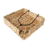 Maxbell Water Hyacinth Napkin Holder Tissue Paper Holder for Kitchen Desk Countertop 19cmx19cmx5cm