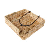 Maxbell Water Hyacinth Napkin Holder Tissue Paper Holder for Kitchen Desk Countertop 19cmx19cmx5cm