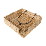 Maxbell Water Hyacinth Napkin Holder Tissue Paper Holder for Kitchen Desk Countertop 19cmx19cmx5cm