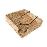 Maxbell Water Hyacinth Napkin Holder Tissue Paper Holder for Kitchen Desk Countertop 19cmx19cmx5cm
