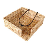 Maxbell Water Hyacinth Napkin Holder Tissue Paper Holder for Kitchen Desk Countertop 19cmx19cmx7cm