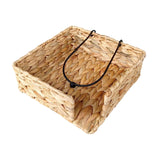 Maxbell Water Hyacinth Napkin Holder Tissue Paper Holder for Kitchen Desk Countertop 19cmx19cmx7cm