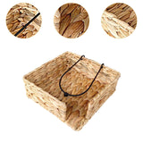 Maxbell Water Hyacinth Napkin Holder Tissue Paper Holder for Kitchen Desk Countertop 19cmx19cmx7cm