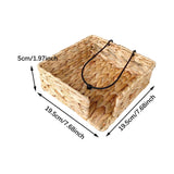 Maxbell Water Hyacinth Napkin Holder Tissue Paper Holder for Kitchen Desk Countertop 19cmx19cmx7cm