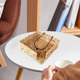 Maxbell Water Hyacinth Napkin Holder Tissue Paper Holder for Kitchen Desk Countertop 19cmx19cmx7cm