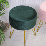 Maxbell Vanity Stool Coffee Table Ottoman Dressing Stool for Entryway Indoor Bedroom Green