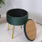 Maxbell Vanity Stool Coffee Table Ottoman Dressing Stool for Entryway Indoor Bedroom Green