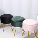 Maxbell Vanity Stool Coffee Table Ottoman Dressing Stool for Entryway Indoor Bedroom Green