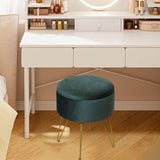 Maxbell Vanity Stool Coffee Table Ottoman Dressing Stool for Entryway Indoor Bedroom Green
