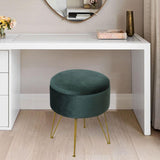 Maxbell Vanity Stool Coffee Table Ottoman Dressing Stool for Entryway Indoor Bedroom Green