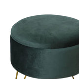 Maxbell Vanity Stool Coffee Table Ottoman Dressing Stool for Entryway Indoor Bedroom Green