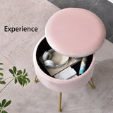 Maxbell Vanity Stool Coffee Table Ottoman Dressing Stool for Entryway Indoor Bedroom Pink