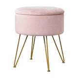 Maxbell Vanity Stool Coffee Table Ottoman Dressing Stool for Entryway Indoor Bedroom Pink