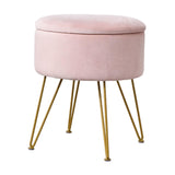 Maxbell Vanity Stool Coffee Table Ottoman Dressing Stool for Entryway Indoor Bedroom Pink