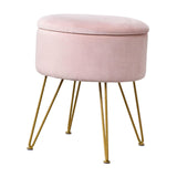 Maxbell Vanity Stool Coffee Table Ottoman Dressing Stool for Entryway Indoor Bedroom Pink