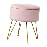 Maxbell Vanity Stool Coffee Table Ottoman Dressing Stool for Entryway Indoor Bedroom Pink