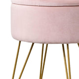 Maxbell Vanity Stool Coffee Table Ottoman Dressing Stool for Entryway Indoor Bedroom Pink