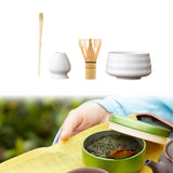 Maxbell Matcha Tea Set Gift for Tea Lovers Handcrafted Bamboo Matcha Whisk and Stand White