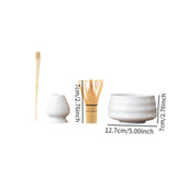 Maxbell Matcha Tea Set Gift for Tea Lovers Handcrafted Bamboo Matcha Whisk and Stand White